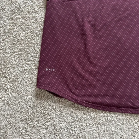 BYLT Basics Drop Cut Men's Maroon Performance Shirt XL - Picture 2 of 5